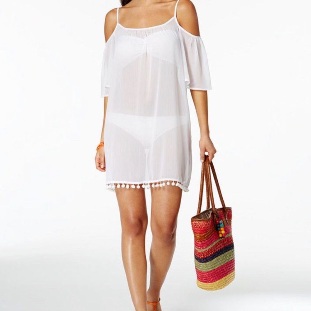 Bleu Rod Beattie White Swim Coverup M